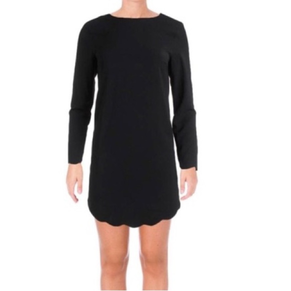 Aqua Long Sleeve Black Dress